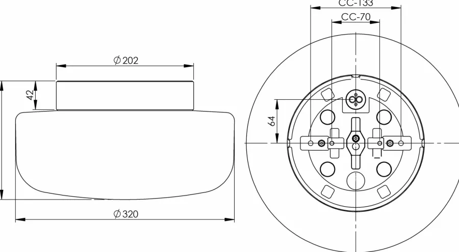 Clearance Ifø Electric Solenne 320/173 tak/vegglampe IP44 E27