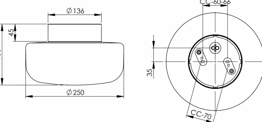 Online Ifø Electric Solenne 250/156 tak/vegglampe IP44 E27