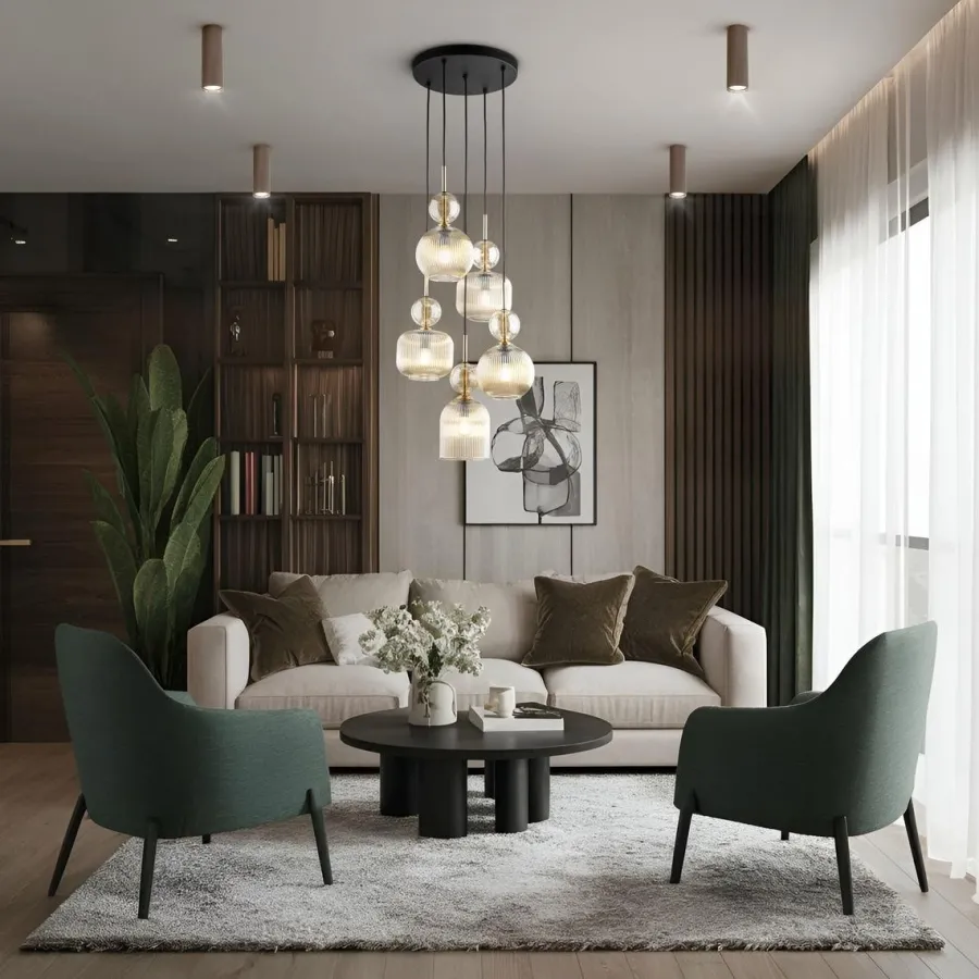 TK Lighting Sophia takpendel 5-lys