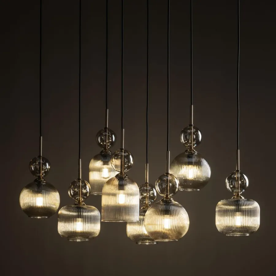 Best TK Lighting Sophia takpendel 8-lys Amber