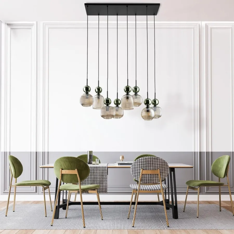 Best TK Lighting Sophia takpendel 8-lys Amber