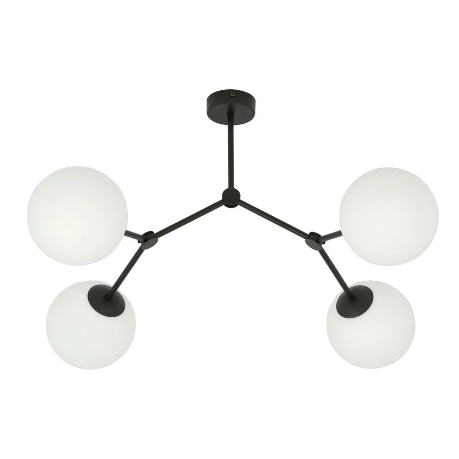 Clearance Emibig Space taklampe 4 lys - Svart/Opal Svart / Opal
