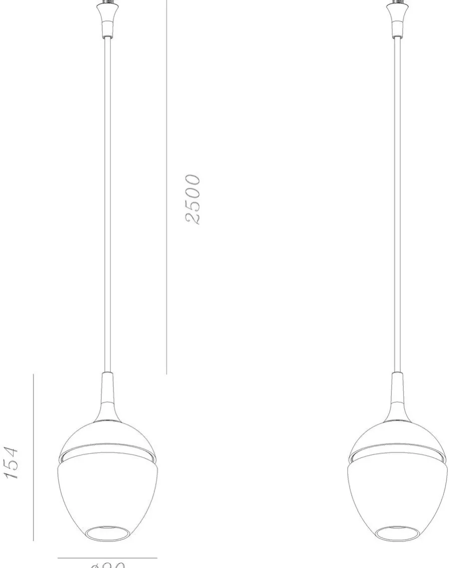 Sale NorDesign Split takpendel 9 cm Svart