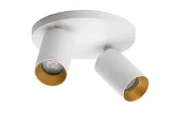 Discount Antidark Spoton Circle takspot 2 lys GU10 - Hvit/Gull Hvit / Gull