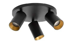 Discount Antidark Spoton Circle takspot 3 lys GU10 - Svart/Gullfarget Svart / Gull