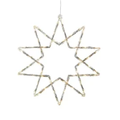 Clearance Konstsmide Stjerne med 60 varme LED 58 cm IP44 utendørs Hvit