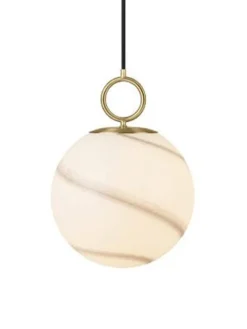 Best Halo Designs Stockholm takpendel Ø24 cm Opal/Marmorbrun