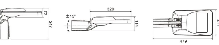NorDesign Stolpearmatur 50W 4000 Kelvin - grå Antrasitt