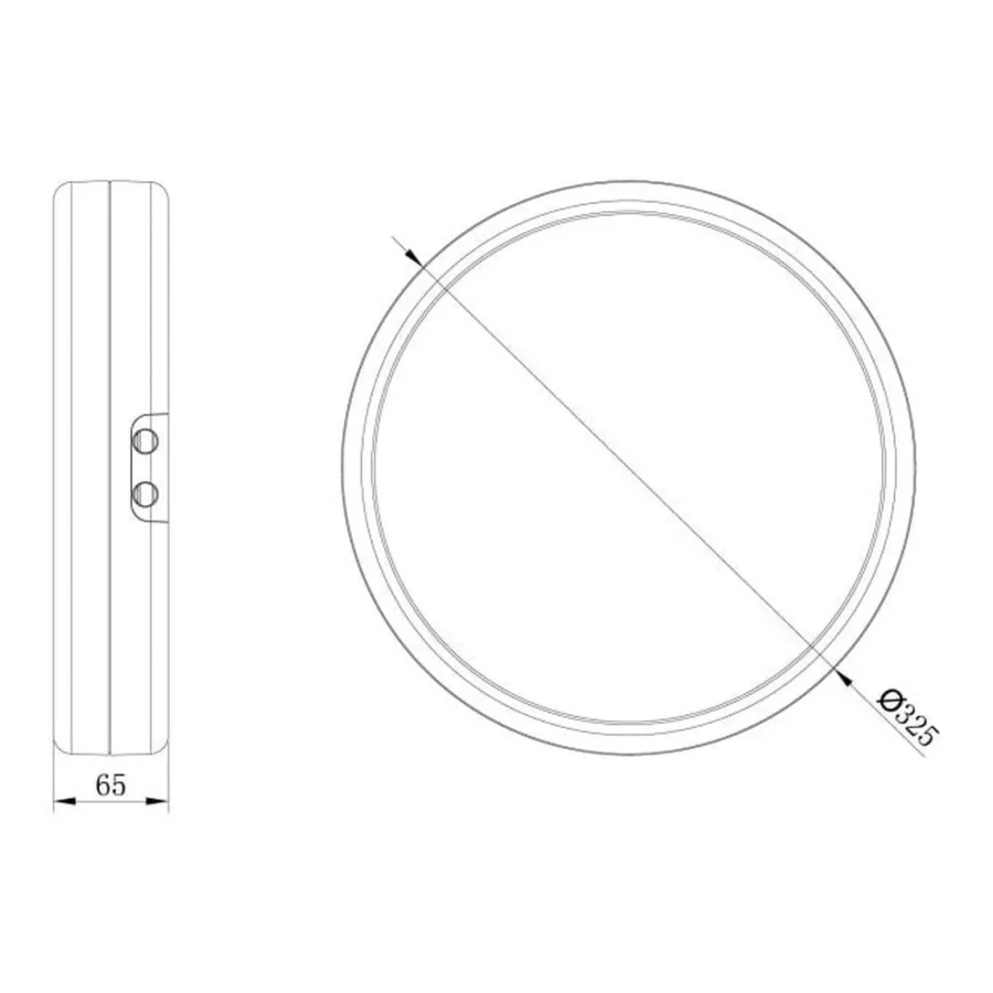 NorDesign Storm 325 taklampe 3000/4000 Kelvin 10/18/24W IP65 Svart