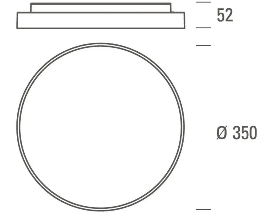 Sale NorDesign Stripe Trim 350 taklampe IP54 2700/3000 Kelvin 18/24/32W Dimbar