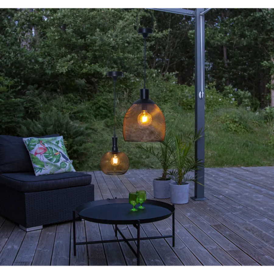 Sale Star Trading Sunlight solcelle pendel large utendørs m/sensor - Svart