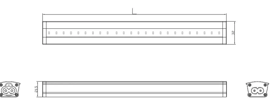 Clearance NorDesign Super Linear skinne 100 cm 17W 3000K dimbar - Hvit