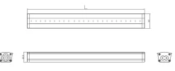 Best NorDesign Super Linear skinne 61 cm 10W 3000K dimbar - Hvit