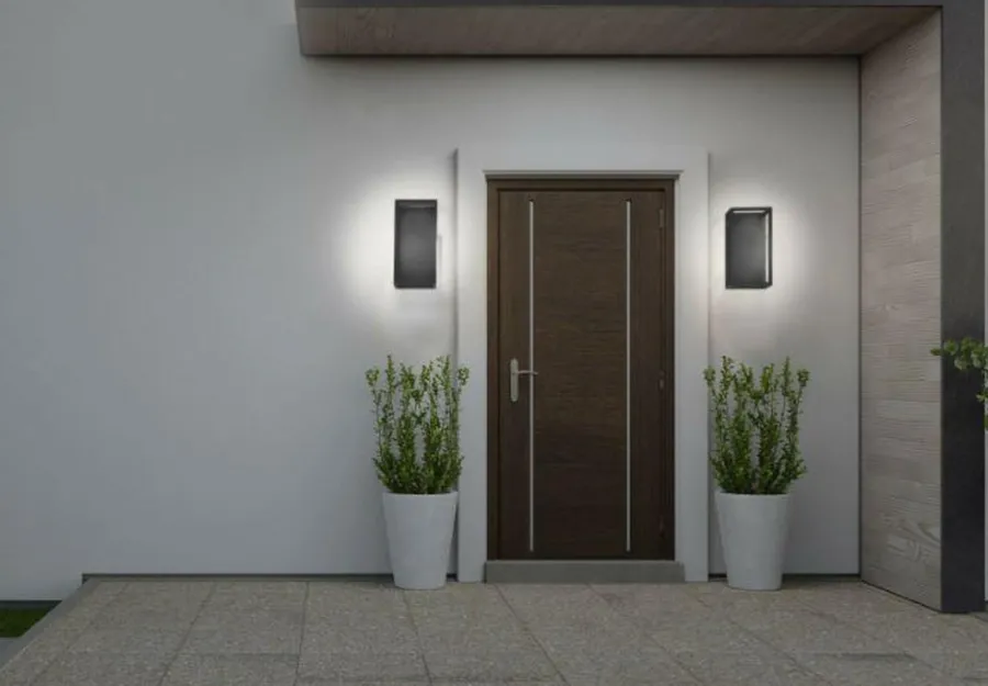 Online Nowodvorski Symmetry vegglampe utendørs IP54 7W - Svart