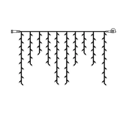 Clearance Star Trading System led istapp 2 meter ekstraenhet varmhvit - Svart