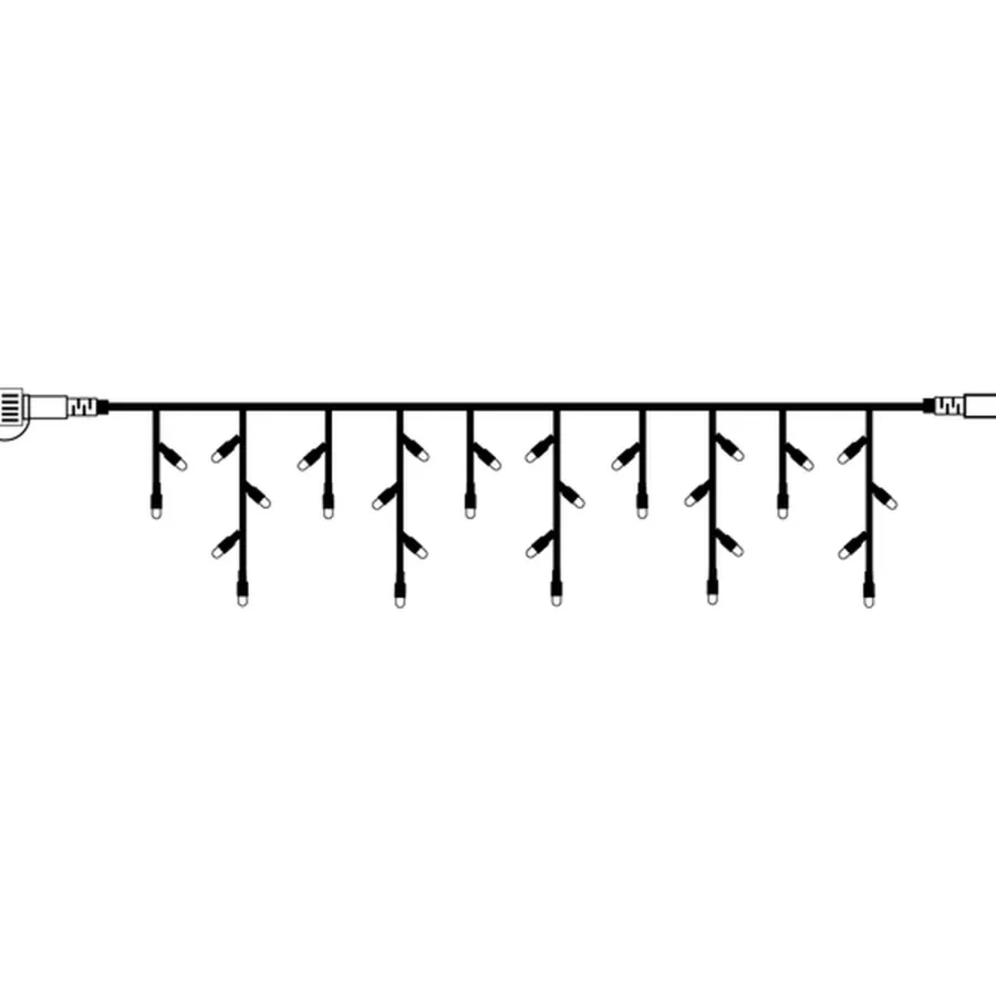 New Star Trading System led istappslynge 3 meter 50 lys varmhvit - Svart