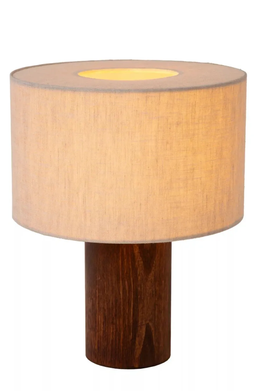 Discount Lucide Tachina bordlampe 31,5 cm Tre / Natur