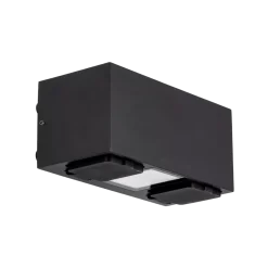 Sale Norlux Talos vegglampe utendørs IP54 8W m/dobbel stikkontakt Svart