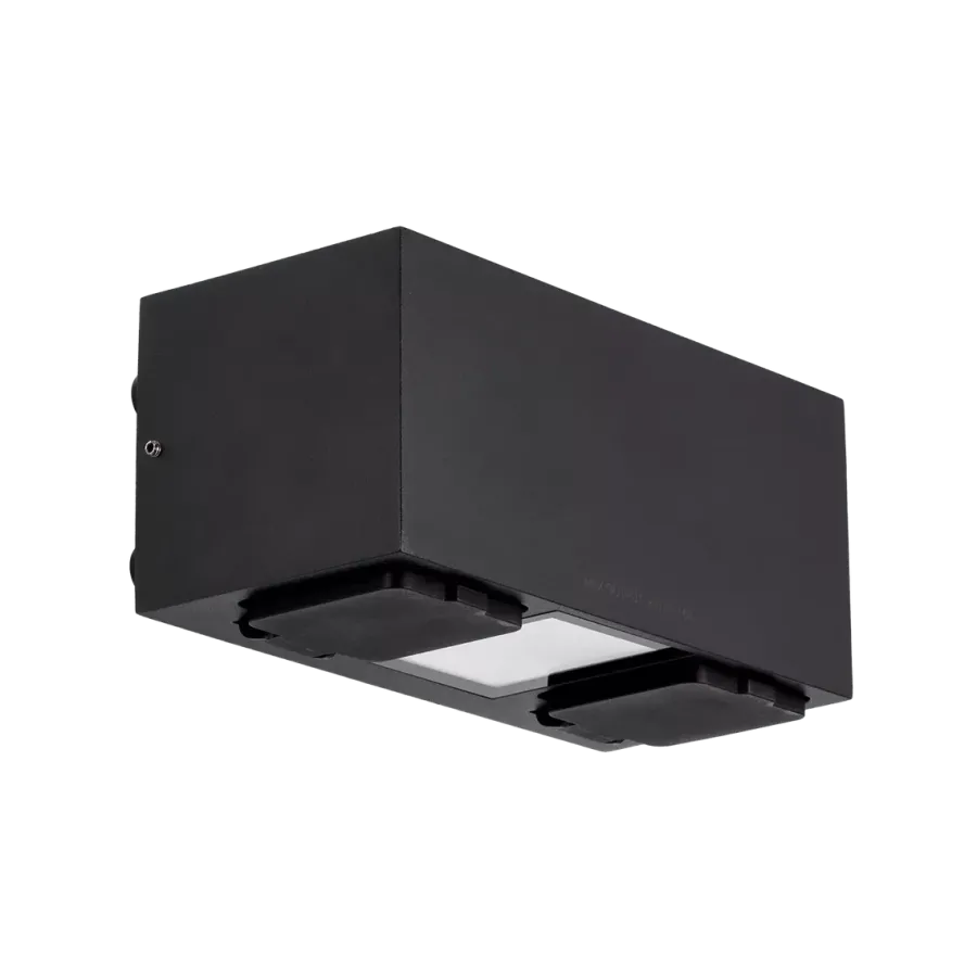 Sale Norlux Talos vegglampe utendørs IP54 8W m/dobbel stikkontakt Svart
