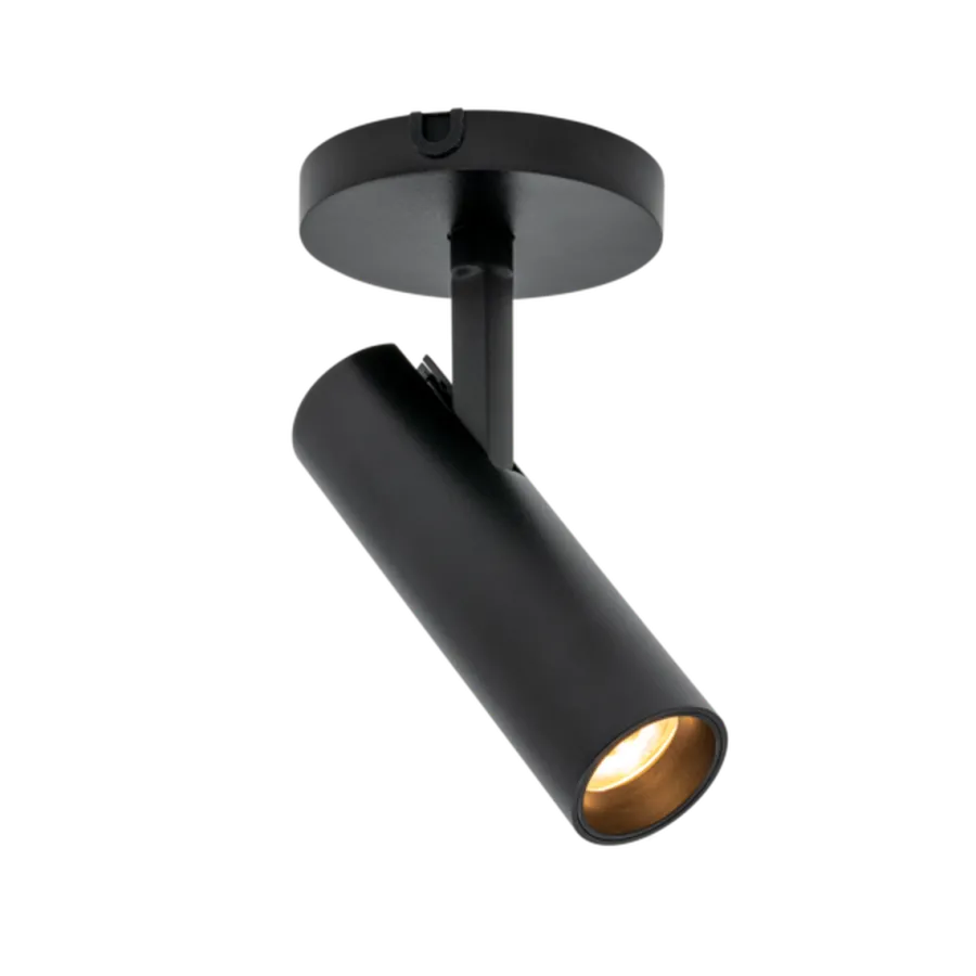 Norlux Tania Mini Slim Surface takspot 9W 2700K RA90 Dimbar - Svart