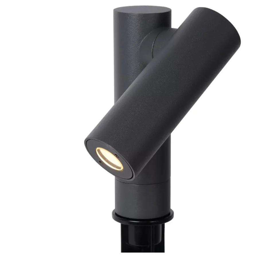 Discount Lucide Tatum hagebelysning på spyd 13 cm 4,5W IP65 3000K - Antrasitt