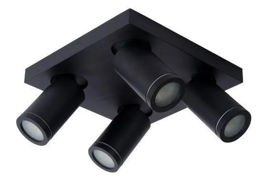 Best Lucide Taylor spot 4 lys IP44 baderom warm to dim 4x5W 2200-3000K Svart