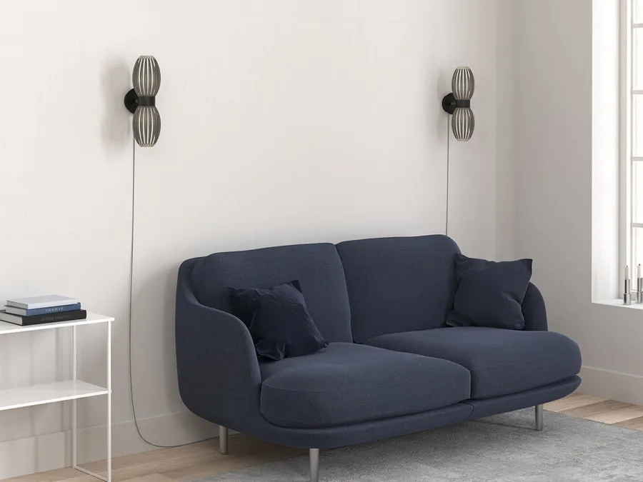 Clearance Herstal Tentacle vegglampe duo - Svart/Røykfarget Svart / Røyk