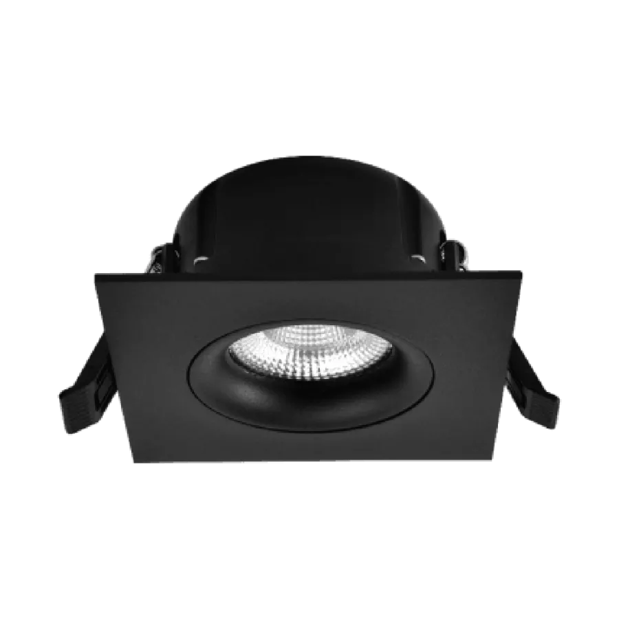Best Norlux Tigrus 360° Square Rotatable lavtbyggende downlight 8W 1800-3000K Dim2Warm IP44 - Svart