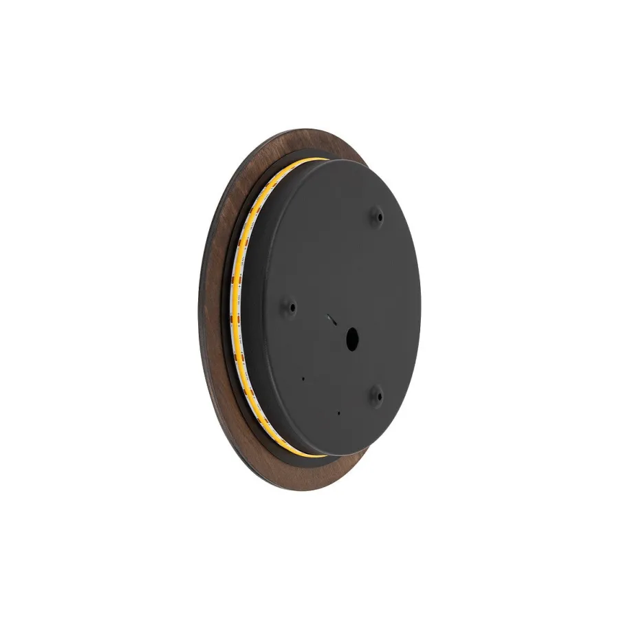 Nowodvorski Timber rund vegglampe 25 cm 10W 3000 Kelvin Brun