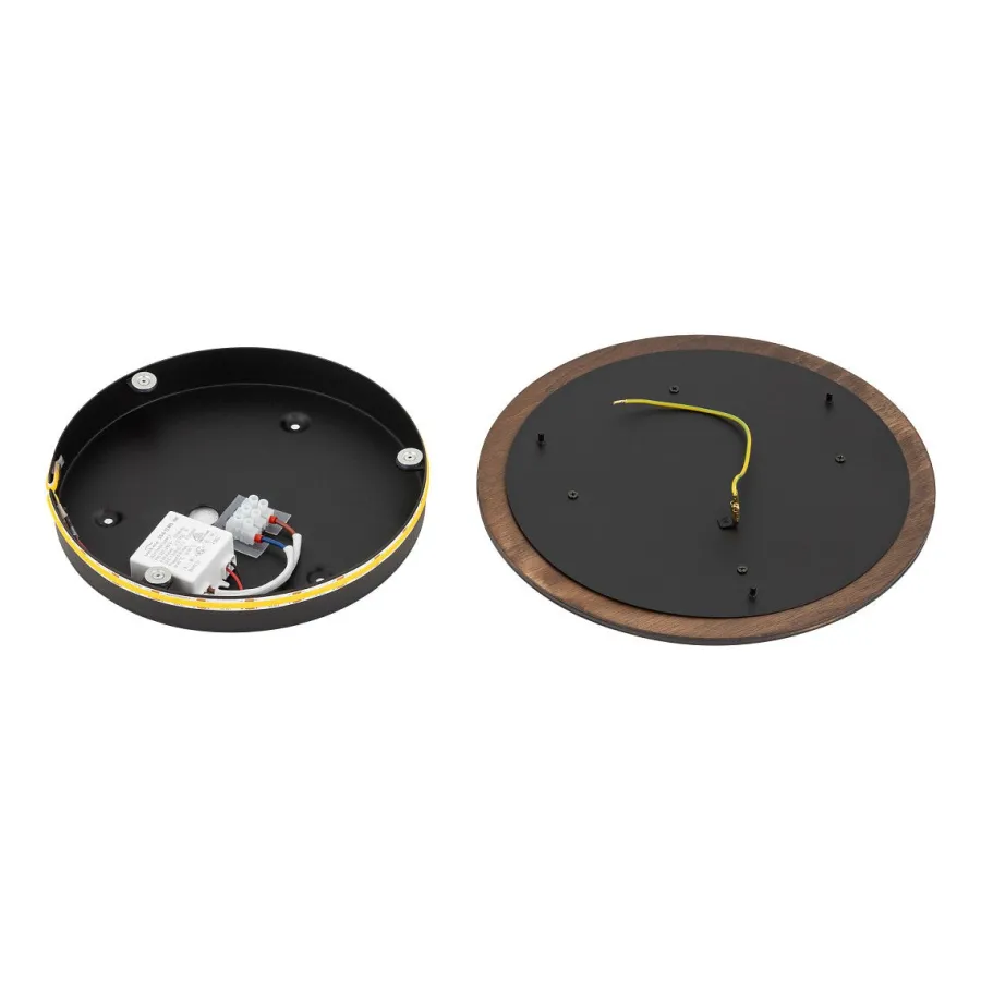 Nowodvorski Timber rund vegglampe 25 cm 10W 3000 Kelvin Brun