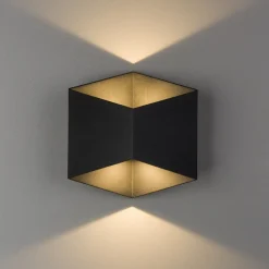 Outlet Nowodvorski Triangles vegglampe opp/ned lys utendørs IP54 2x5W 3000K - Svart