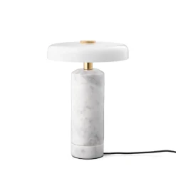 Outlet Design by Us Trip oppladbar bordlampe - marmor/ skjerm Hvit