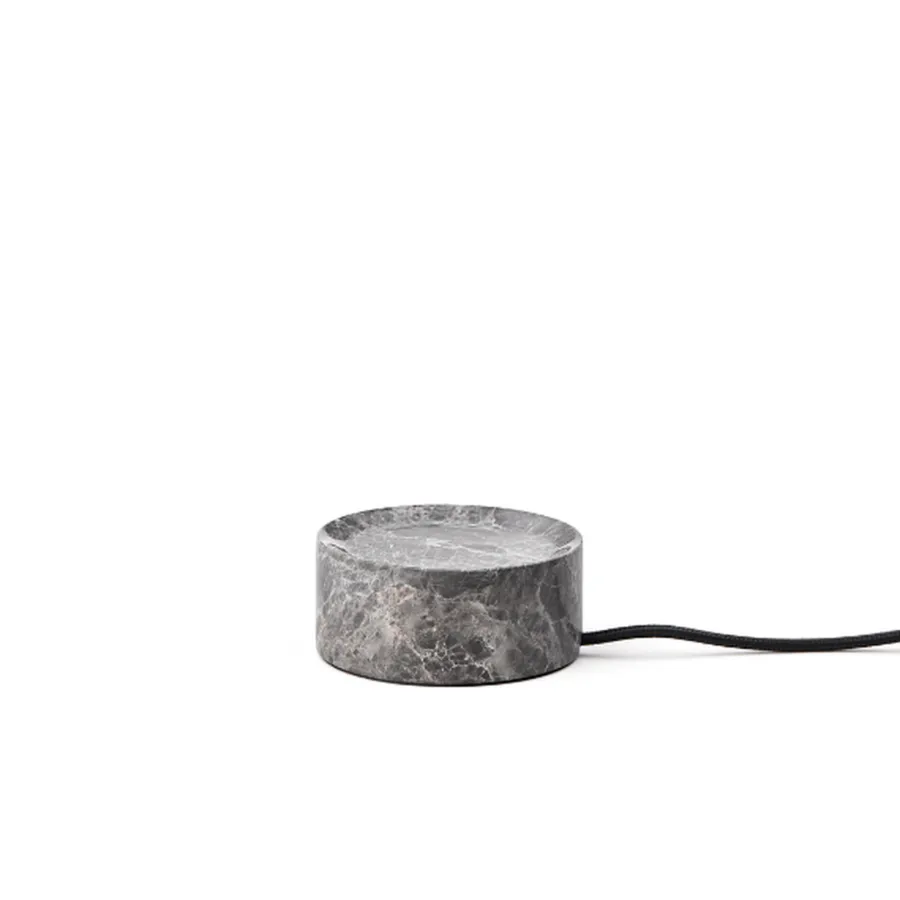 Discount Design by Us Trip oppladbar bordlampe - Sølv /Rosa blank skjerm Marmor