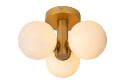 Discount Lucide Trudy taklampe 28cm 3-lys IP44 Svart / Røyk