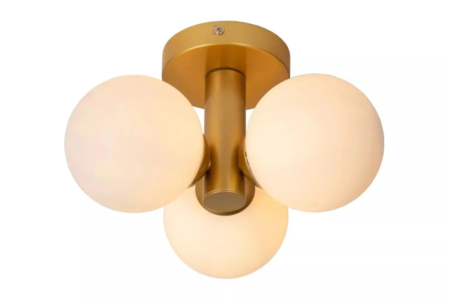 Discount Lucide Trudy taklampe 28cm 3-lys IP44 Svart / Røyk