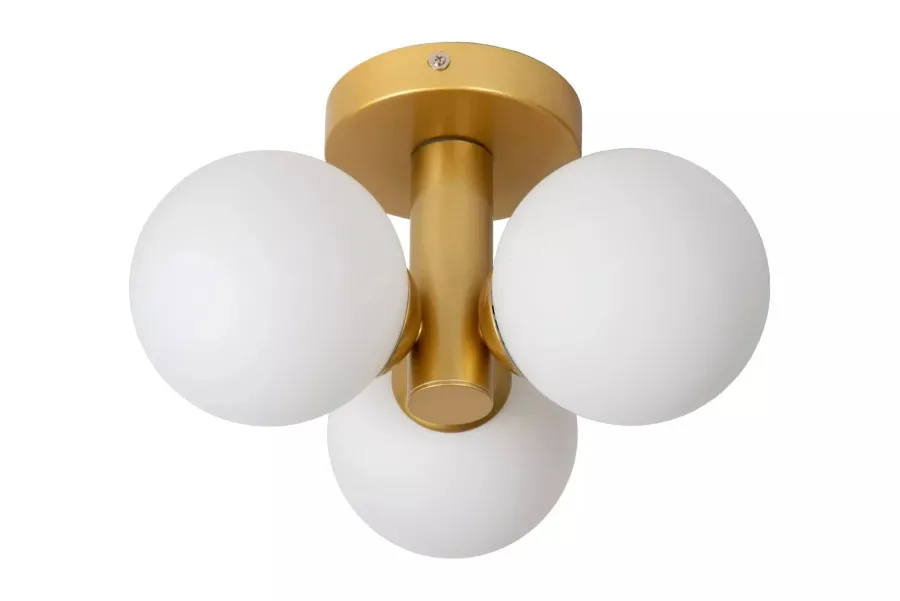 Discount Lucide Trudy taklampe 28cm 3-lys IP44 Svart / Røyk