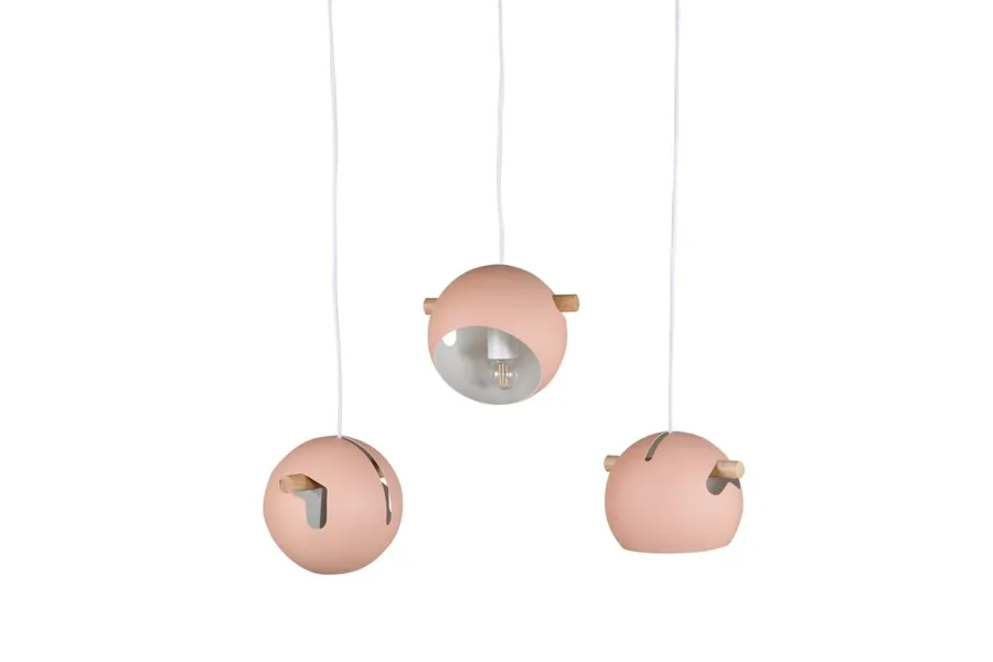 New Venture Home Tubbie takpendel 3 lys - Dusty Pink Rosa