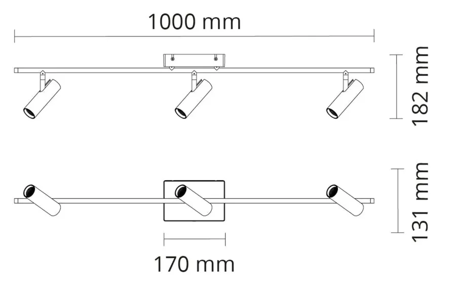 Clearance Sg Armaturen As Tube Micro Track taklampe 18W 2700K Dimbar Hvit