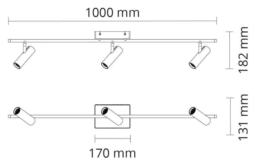 Clearance Sg Armaturen As Tube Micro Track taklampe 18W 2700K Dimbar Hvit