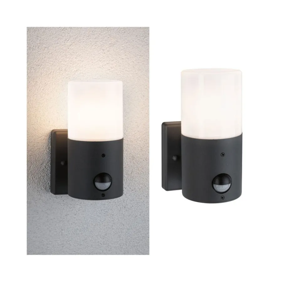 Sale Paulmann Tube vegglampe utendørs IP44 - Sensor Grå