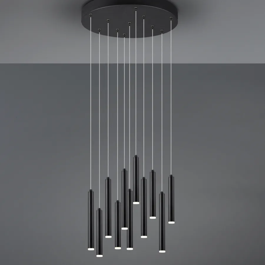 Clearance Trio Lighting Tubular takpendel Rondell - Svart