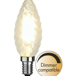 Clearance Star Trading Tvist lyspære E14 4,2W - dimbar t glass Klar