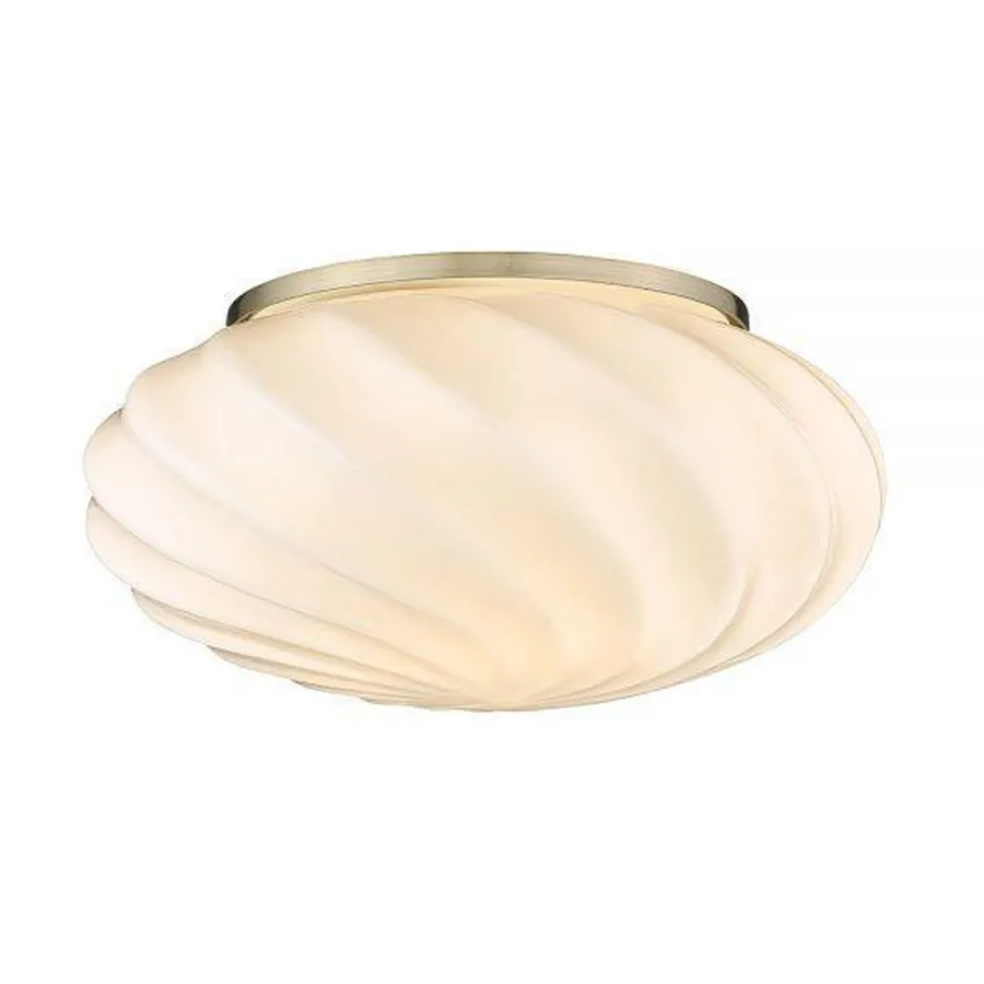 Online Halo Designs Twist taklampe - Antikk messing / Opal Messing / Hvit