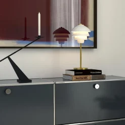 Hot Belid Valencia bordlampe Hvit / Messing