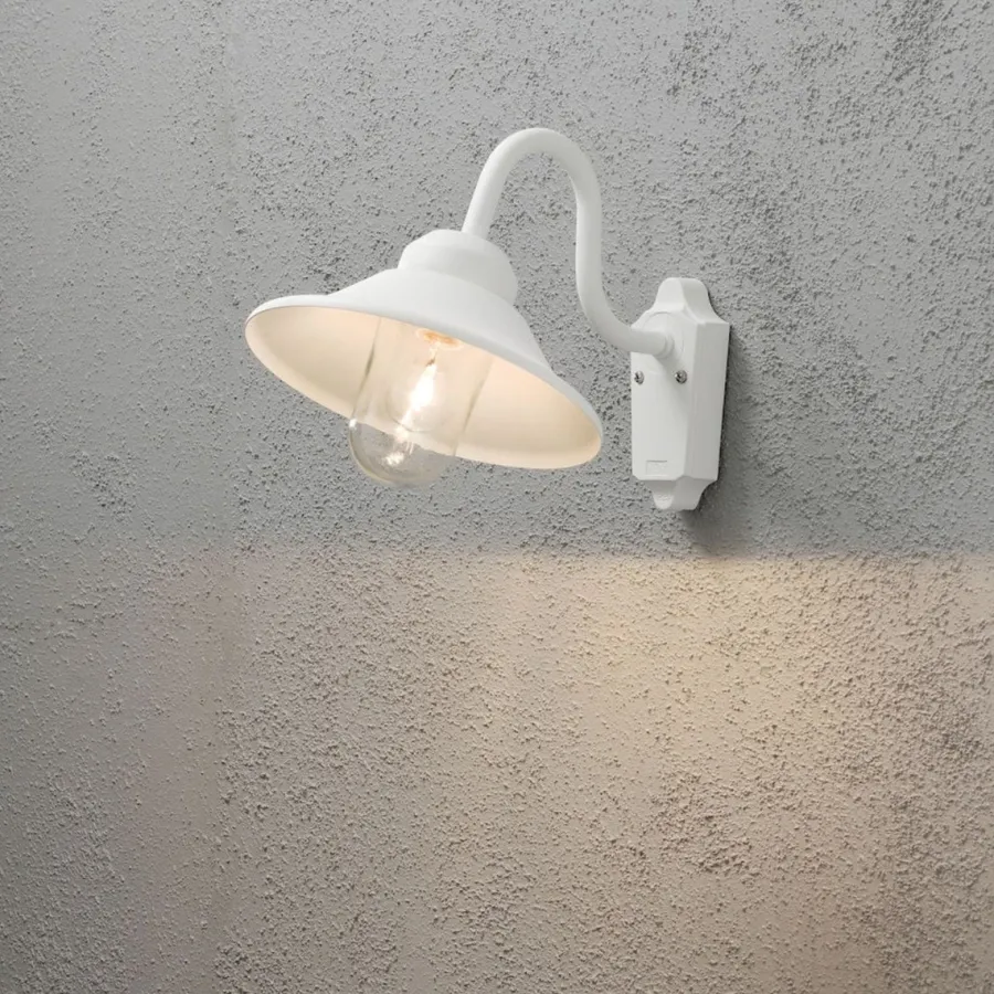 Best Konstsmide Vega vegglampe - Hvit