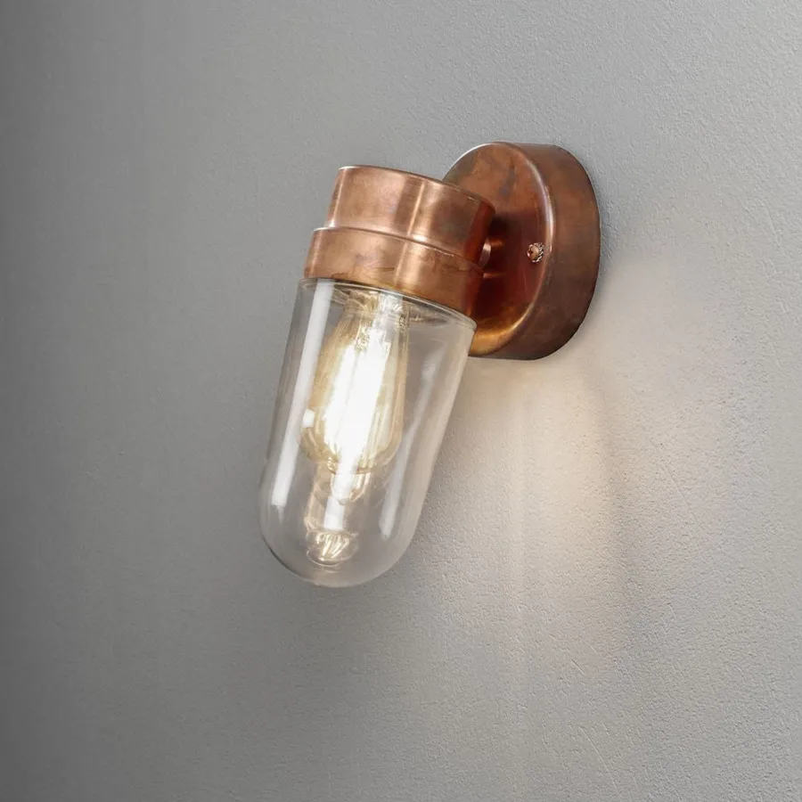 Konstsmide Vega vegglampe utendørs IP54 E27 - Kobber