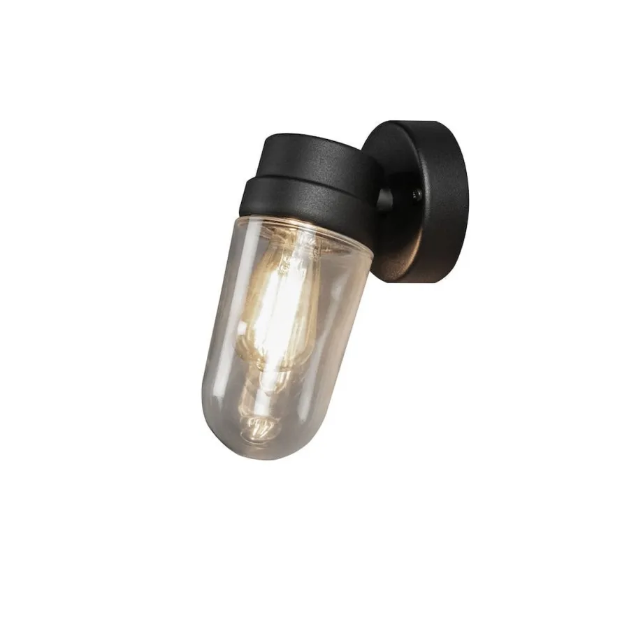 Outlet Konstsmide Vega vegglampe utendørs IP54 E27 - Svart