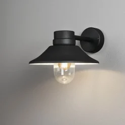 Hot Konstsmide Vega vegglampe utendørs IP54 - Svart