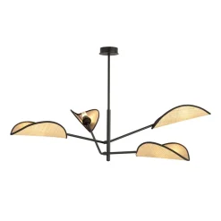 Hot Emibig Vene taklampe 4-lys - Svart/ Natur