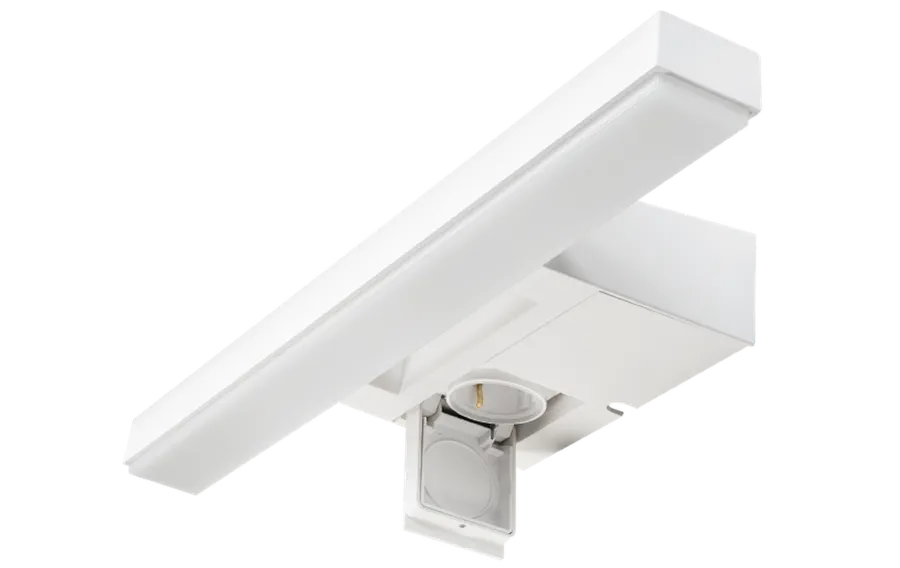 Best Sg Armaturen As View vegglampe baderom 46 cm 3000K 16W IP44 m/stikkontakt